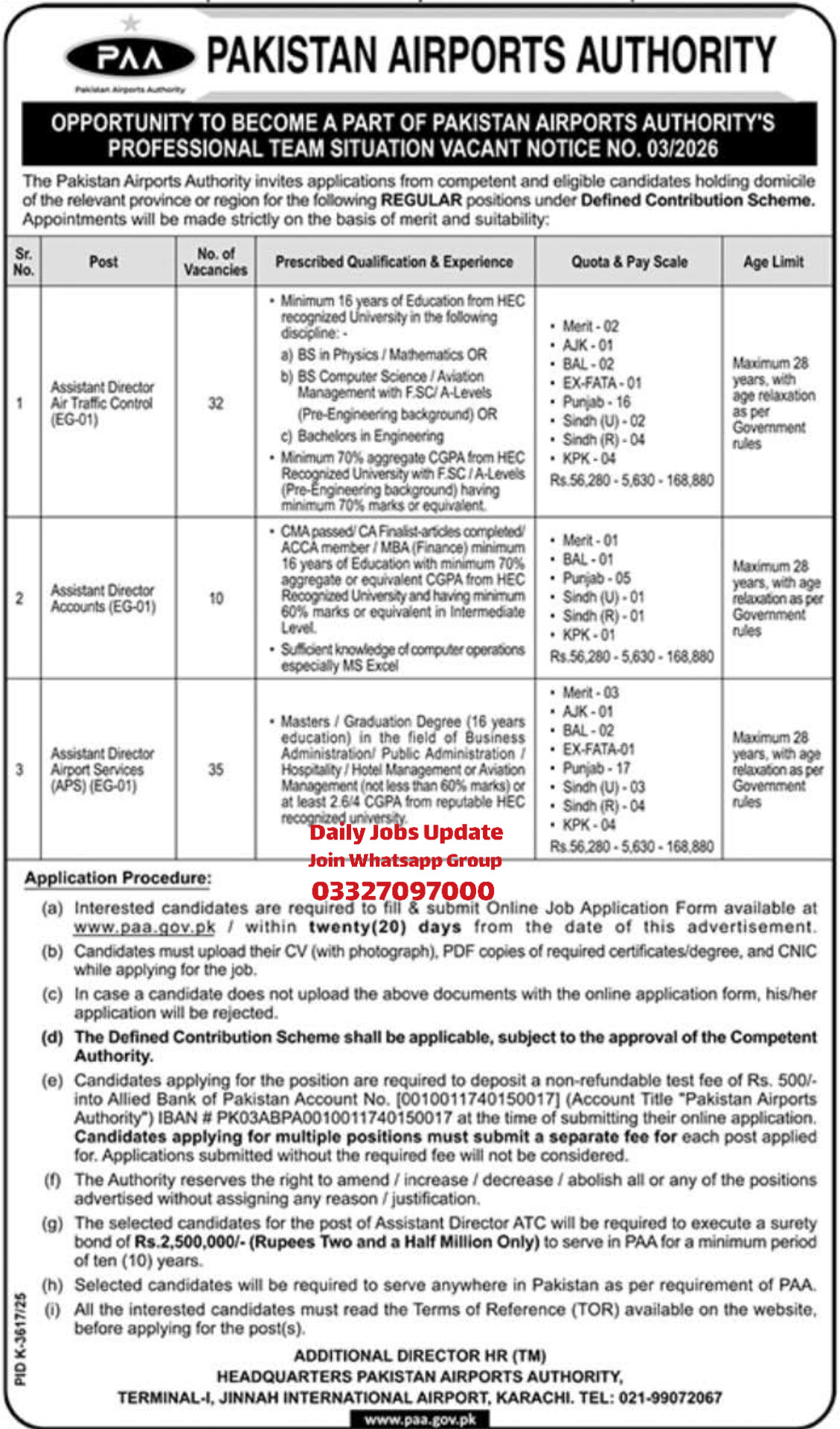 PAKISTAN AIRPORTS AUTHORITY